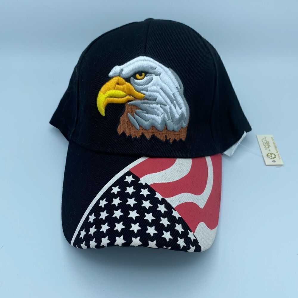American Eagle Patriotic Baseball Cap By Amrita Singh